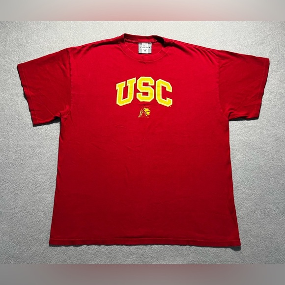USC Trojans T-Shirt XL Red J. America NCAA College Y2K Logo Tee Cotton - Picture 1 of 4